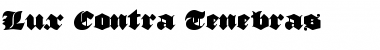 Download Lux Contra Tenebras Regular Font Title Preview