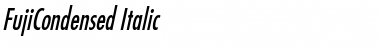 Download FujiCondensed Italic Font Title Preview