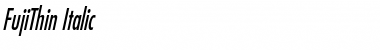 Download FujiThin Italic Font Title Preview