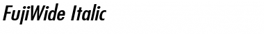 Download FujiWide Italic Font Title Preview