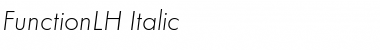 Download FunctionLH Italic Font Title Preview