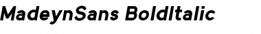 Download MadeynSans Bold Italic Font