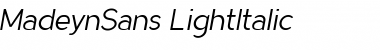 Download MadeynSans Light Italic Font