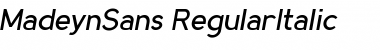 Download MadeynSans Regular Italic Font