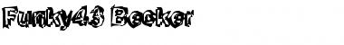 Download Funky43 Becker Regular Font Title Preview