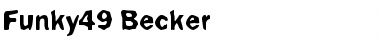 Download Funky49 Becker Regular Font Title Preview