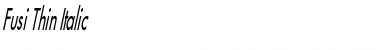 Download Fusi Thin Italic Font Title Preview