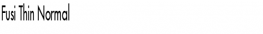 Download Fusi Thin Normal Font Title Preview