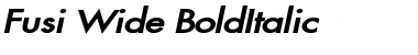 Download Fusi Wide BoldItalic Font Title Preview