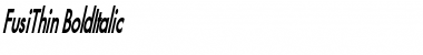 Download FusiThin BoldItalic Font Title Preview