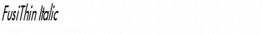 Download FusiThin Italic Font Title Preview
