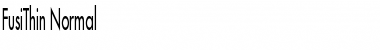 Download FusiThin Normal Font Title Preview