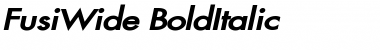 Download FusiWide BoldItalic Font Title Preview