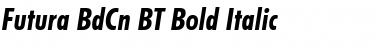 Download Futura BdCn BT Bold Italic Font