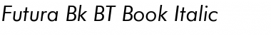 Download Futura Bk BT Book Italic Font
