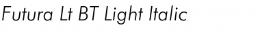 Download Futura Lt BT Light Italic Font