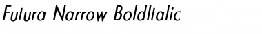Download Futura Narrow BoldItalic Font
