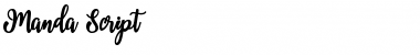Download Manda Script Regular Font Title Preview