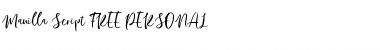 Download Manilla Script-FREE PERSONAL Regular Font Title Preview