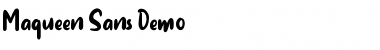 Download Maqueen Sans Regular Font Title Preview