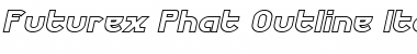 Download Futurex Phat Outline Italic Font Title Preview
