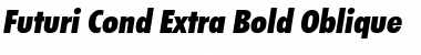 Download Futuri Cond. Extra Bold Oblique Font Title Preview