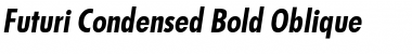 Download Futuri Condensed Bold Oblique Font Title Preview