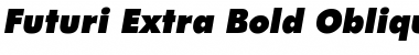 Download Futuri Extra Bold Oblique Font Title Preview