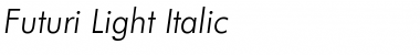 Download Futuri Light Italic Font Title Preview