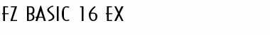 Download FZ BASIC 16 EX Normal Font Title Preview