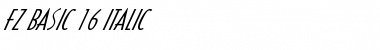 Download FZ BASIC 16 ITALIC Normal Font Title Preview