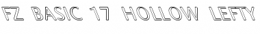 Download FZ BASIC 17 HOLLOW LEFTY Normal Font Title Preview
