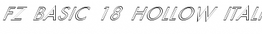 Download FZ BASIC 18 HOLLOW ITALIC Normal Font Title Preview