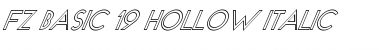 Download FZ BASIC 19 HOLLOW ITALIC Normal Font Title Preview