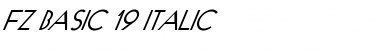 Download FZ BASIC 19 ITALIC Normal Font Title Preview