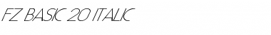 Download FZ BASIC 20 ITALIC Normal Font Title Preview