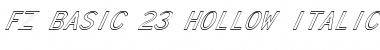 Download FZ BASIC 23 HOLLOW ITALIC Normal Font Title Preview