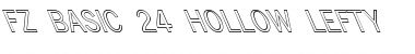 Download FZ BASIC 24 HOLLOW LEFTY Normal Font Title Preview