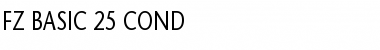 Download FZ BASIC 25 COND Normal Font Title Preview