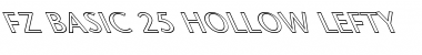 Download FZ BASIC 25 HOLLOW LEFTY Normal Font Title Preview