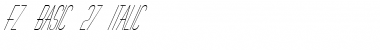 Download FZ BASIC 27 ITALIC Normal Font Title Preview