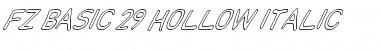 Download FZ BASIC 29 HOLLOW ITALIC Normal Font Title Preview