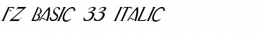 Download FZ BASIC 33 ITALIC Normal Font Title Preview