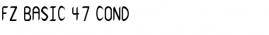 Download FZ BASIC 47 COND Normal Font Title Preview