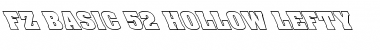Download FZ BASIC 52 HOLLOW LEFTY Normal Font Title Preview