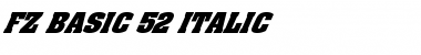 Download FZ BASIC 52 ITALIC Normal Font Title Preview