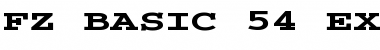 Download FZ BASIC 54 EX Bold Font Title Preview