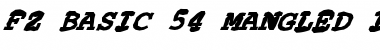 Download FZ BASIC 54 MANGLED ITALIC Normal Font Title Preview