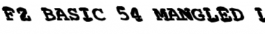 Download FZ BASIC 54 MANGLED LEFTY Normal Font Title Preview