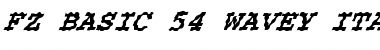 Download FZ BASIC 54 WAVEY ITALIC Normal Font Title Preview